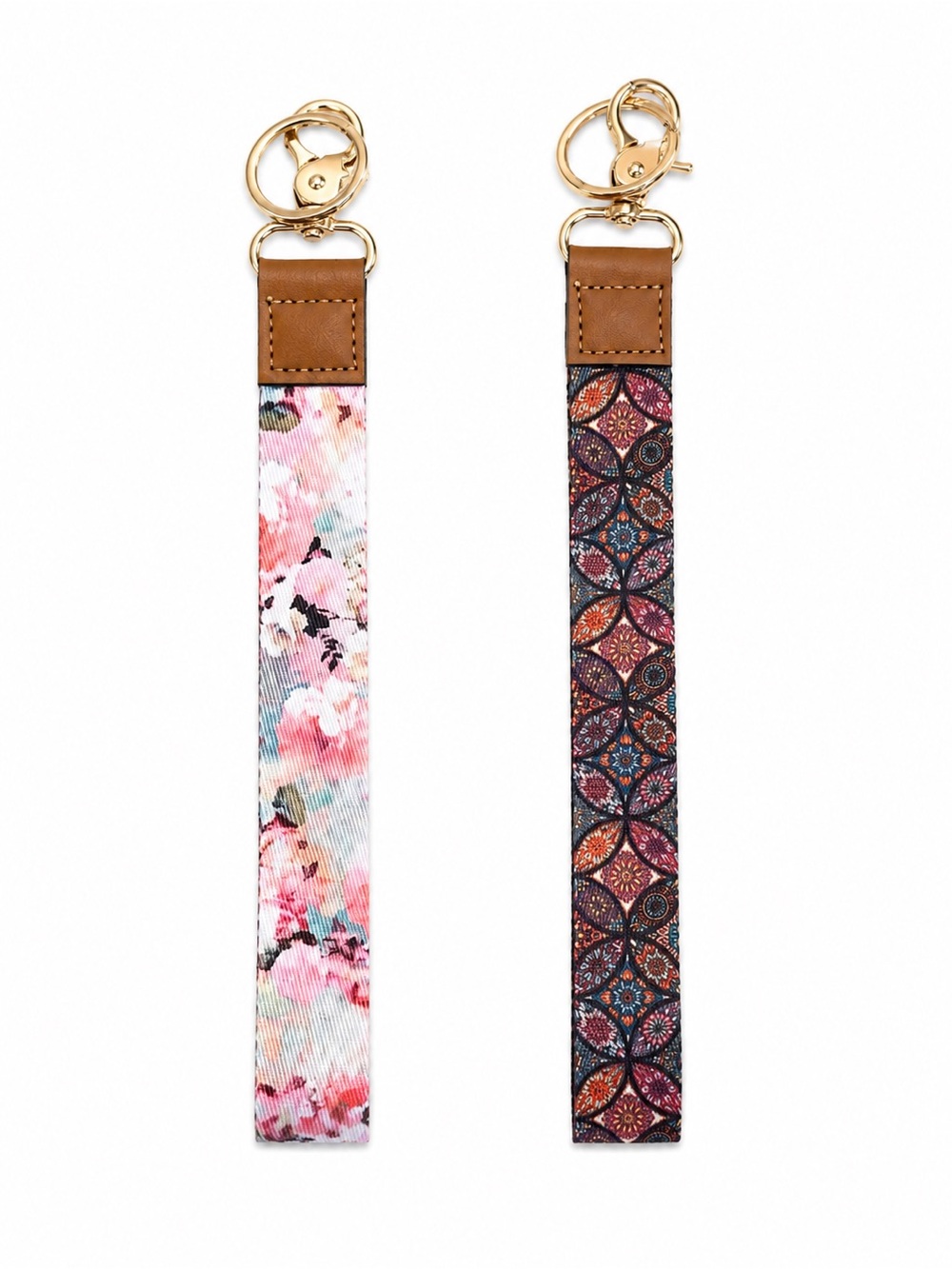 Floral and Mosaic Wristlet Key Fobs